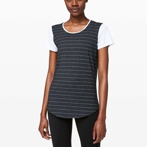 NWT Lululemon Love Crew - Gray and white striped